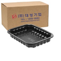 쿡앤락 일회용 실링용기 검정 500ml, 600개입, 1개