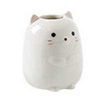 리빙듀오 애니멀 다용도 칫솔꽂이, 화이트(고양이), 1개