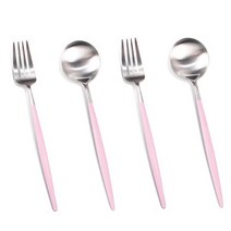 큐티폴 고아 디너 2종 2인 커트러리세트, 핑크