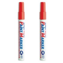 사치하타 아트라인 페인트 마카 빨강 EK-400XF, 1색, 2개입