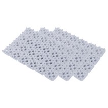 블럭마트 심플 욕실바닥 매트 30 x 20 cm, 그레이, 3개입