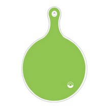 로엠디자인 양면 원형 서빙 도마 보드 라이트그린, 연분홍나팔꽃, 1개