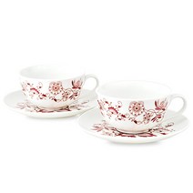 쯔비벨무스터 Red 홍찻잔 2인조세트, 혼합 색상, 1세트