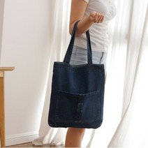 미뇽미뇽 데님 벨트 청에코백