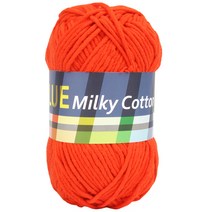 밀키코튼블루 면혼방 뜨개실, C10번 진주홍, 1개