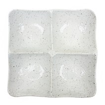 예인도예 잿빛 오목 사절 접시 대 20.7 x 5.3 cm, 혼합 색상, 1개