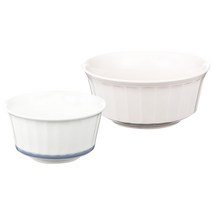 화이 기와 밥국 식기세트 2p, 화이트블루, 핑크, 밥그릇 + 국그릇
