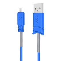 HOCO X24 Micro 5PIN 고속충전 데이터 케이블, BLUE, 1개