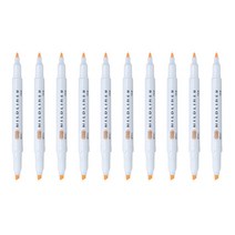 제브라 마일드 소프트 라이너 형광펜, 오렌지(MOR), 10개입