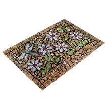 리빙엠 현관 매트 75x45cm, 데이지, 1개