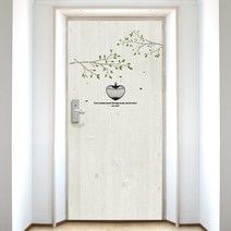 디자인수풀 현관문 시트 빈티지 스타일 VDS 222 고급 우드목 현관문시트지, 아이보리