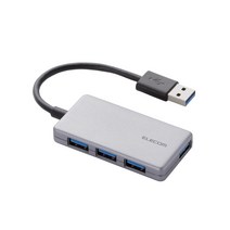 엘레컴 4포트 컴팩트 USB 3.0 허브 U3H-A416B, 실버