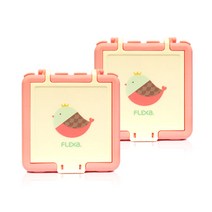 플렉사 치즈 컷팅 케이스 핑크 버드 + 아이스 파우치 세트, 1세트