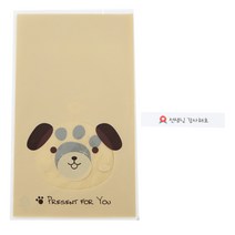 황씨네도시락 비접착 애니멀 봉투 강아지 30p + 스티커 카네이션 띠지 선생님 감사해요 30p, 1세트