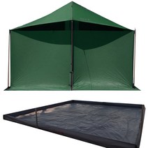 오빌 라운지 쉘터 울트라라이트 텐트 + 그라운드시트, 그린, 1세트