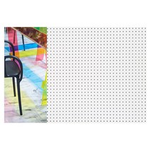 앤비커머스 인테리어 타공판 투명테이블 좌WHITE, 1개