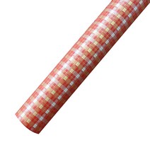 포포팬시 체크 크라프트 포장지, 레드, 1개