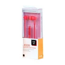 포엘지 커널형 유선 이어폰, FL-E220, 핑크