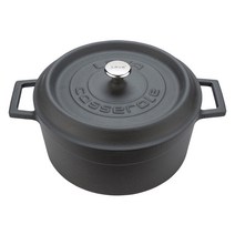 LAVA 원형 주물냄비, 24cm, 매트블랙