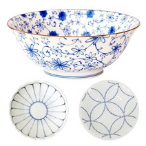 디어리빙 쎄쎄라 아이비블루 혼우동식기 세트 3p, 혼합 색상, 1세트