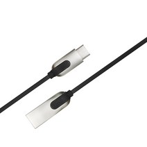 토드 라이트닝 데이터 케이블 USB TYPE-C TPE재질 LED 점등 1.2M, 블랙, 1개