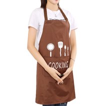 마켓감성 쿠킹 앞치마, 브라운, 1개
