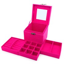 바미샵 엔틱 3단 보석함, 진핑크