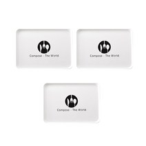 마켓감성 모던 티코스터 티쟁반 3p, 디쉬