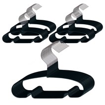 딩동펫 반려동물 논슬립 코팅 옷걸이 블랙, 50개입