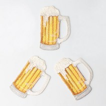 패션포인트 자수 와펜, 시원한맥주, 5개입