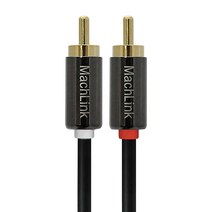 마하링크 2RCA 고급형 케이블 10m, ML-2RH100, 혼합 색상