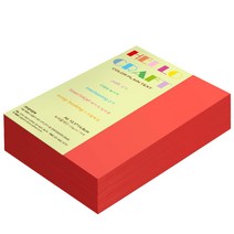 뉴씨플레인 종이문화 양면색상지 No.46 연한빨강색, 400매입