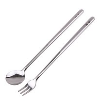 블룸엣홈 스마트 샌딩 롱스푼 5p + 롱포크 5p, 혼합 색상, 1세트