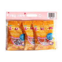 졸리팝 무설탕 막대사탕 오렌지, 오렌지맛, 3개, 40g