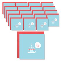 투영디자인 메시지 카드, 케익축하, 20개입