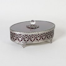 크레디스 엔틱메탈 타원 보석함, 주석, 1개