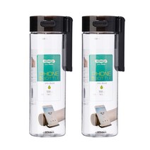 코멕스 폰앤보틀 트라이탄 물병 2p, 블랙, 550ml
