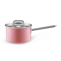 에델코첸 IH 솔리드 통3중 스테인리스 편수냄비, 16cm, 핑크