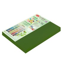 종이문화 양면색상지 뉴씨플레인 No.61 진연두 8절, 200매