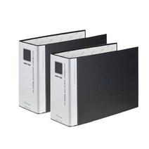 에코청운 에코 파이프 바인더 군 2공 A4 6 x 7 cm, 검정, 2개입
