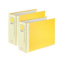 에코청운 에코파이프바인더 군 2공 A4 4 x 7 cm, 노랑, 2개입