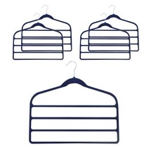 데코즈인 벨벳 바지걸이 4단, 네이비, 5개입