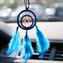 투에스벅 달의 속삭임 차량용 미니 드림캐쳐, 블루, 1개