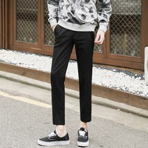타운클로 남성용 뱃살잡는 반밴드 9부 슬랙스