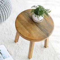 마켓비 BENDUL 원목스툴 45 망고나무, 내추럴