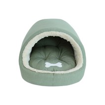 아페토 고양이 캣딥 하우스 + 방석, 카키