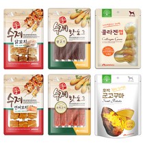 펫스토리 올인원 강아지간식 6종세트, 닭꼬치, 양고기, 콜라겐, 연어꼬치, 오리고기, 군고구마, 1세트