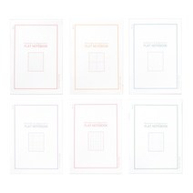 플렛 미니 노트 6종세트, narrow line, section, grid, graph, squared, column ruled, 1세트