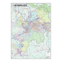 지도닷컴 대구광역시전도 코팅형 78 x 110 cm + 전국행정도로지도, 1세트