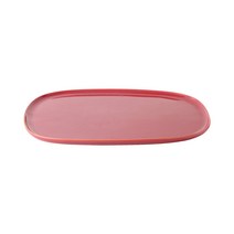 까사무띠 쎄나 조약돌 접시 28cm, 레드, 1개
